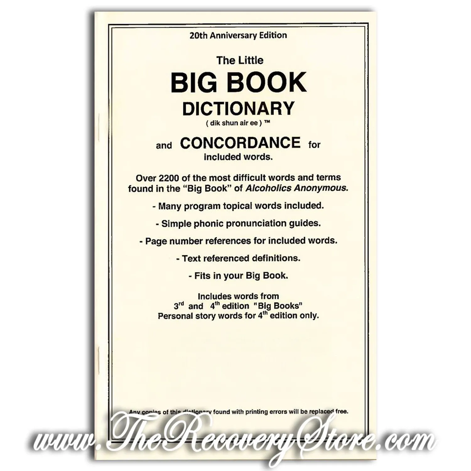 The Little Big Book Dictionary And Concordance