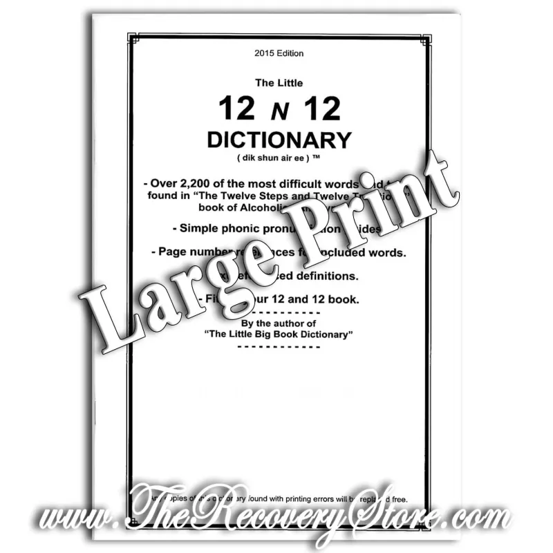 The Little 12&amp;12 Dictionary and Concordance - Large Print