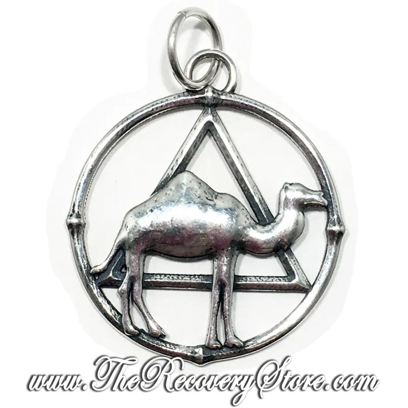 Circle Triangle Camel Silver Pendant