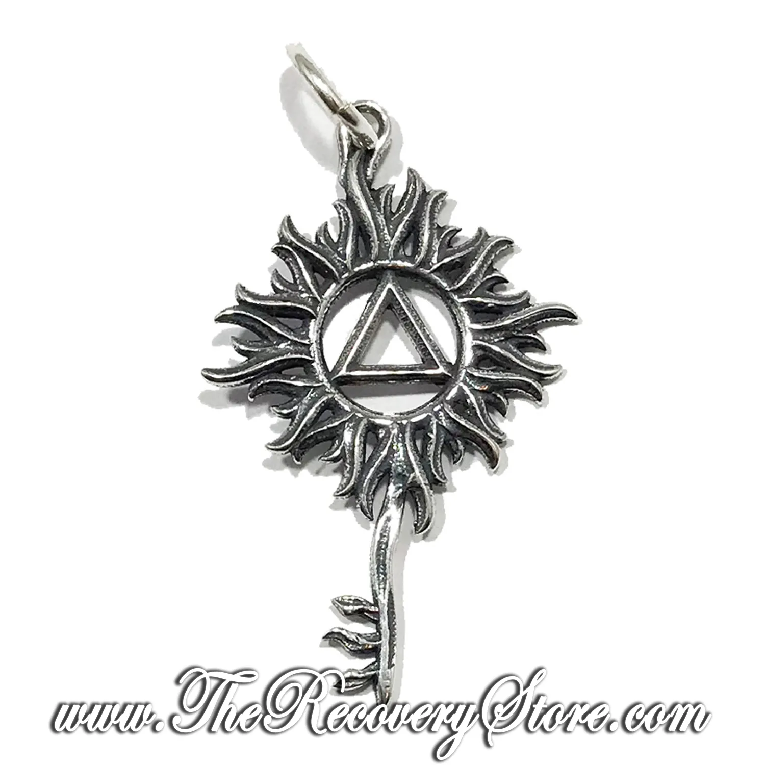 AA Sun Key Sterling Silver Charm Pendant