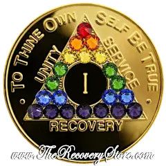 Crystallized Medallion - AA 24k Gold Plated Triangle with Rainbow Crystals