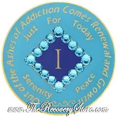 Crystallized Medallion - NA Turquoise with Blue Zircon Crystals