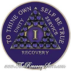 Crystallized Medallion - AA Purple Triangle with Purple Velvet Crystals