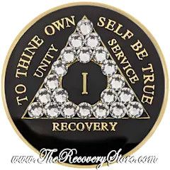 Crystallized Medallion - AA Black Triangle with Diamond Crystals