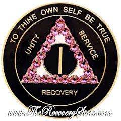 Crystallized Medallion - AA Black Pearl Triangle with Light Rose Crystals