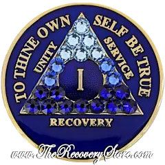 Crystallized Medallion - AA Blue Triangle with Transition Crystals