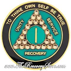 Crystallized Medallion - AA Blue Black Triangle with Light Colorado Topaz Crystals