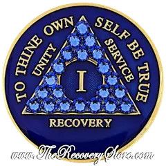 Crystallized Medallion - AA Blue Triangle with Sapphire Crystals