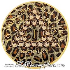 Crystallized Medallion - AA Leopard Glitter Triangle with Light Colorado Topaz