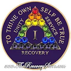 Crystallized Medallion - AA Purple Triangle with Rainbow Crystals
