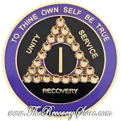 Crystallized Medallion - AA Purple &amp; Black Triangle with Light Colorado Topaz Crystals