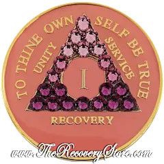 Crystallized Medallion - AA Pink Triangle with Transition Crystals