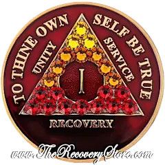 Crystallized Medallion - AA Red Triangle with Transition Crystals