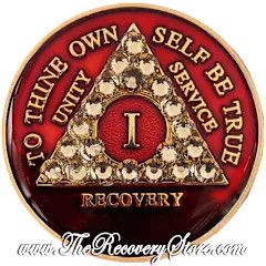 Crystallized Medallion - AA Red Triangle with Light Colorado Topaz Crystals