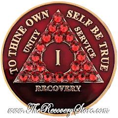 Crystallized Medallion - AA Red Triangle with Scarlett Crystals
