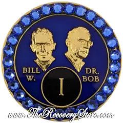 Crystallized Medallion - Bill &amp; Bob Blue with Sapphire Crystals