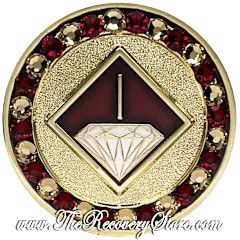 Crystallized Medallion - NA Burgundy &amp; Gold with Ruby &amp; Gold Crystals