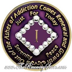 Crystallized Medallion - NA Purple with White Diamond Crystals