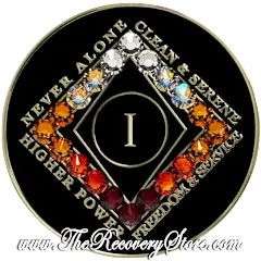 Crystallized NA Medallion - Clean Time Black with Fire Transition Crystals