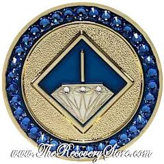 Crystallized Medallion - NA Blue &amp; Gold with Sapphire Crystals