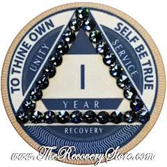 Crystallized Poker Chip - AA Brown with Montana Crystals