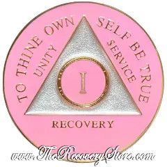 Medallion - AA Pink with Silver Triangle