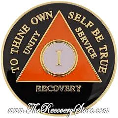 Medallion - AA Black With Orange Triangle