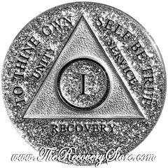 Medallion - AA Triangle Silver Glitter (RM)
