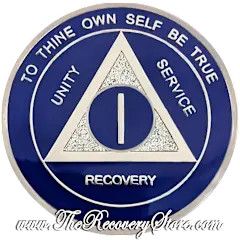 Medallion - AA Blue Sparkle Yearly Triangle