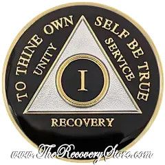 Medallion - AA Black with Silver Triangle