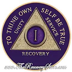 Medallion - AA Triangle Purple &amp; Gold