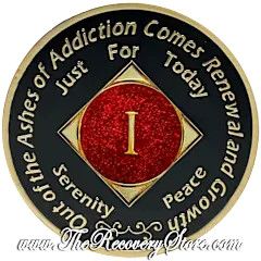Medallion - NA Black &amp; Red with 24kt Gold Accents