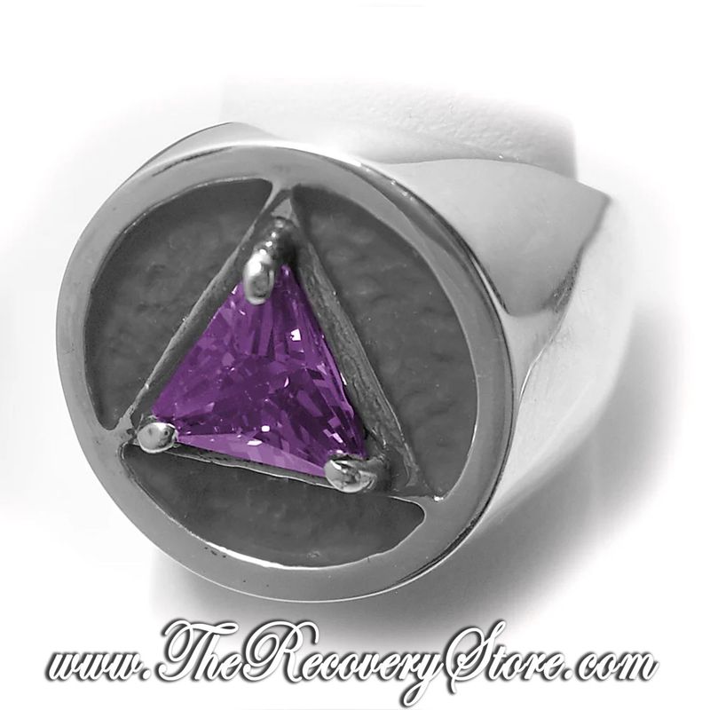 AA Symbol Birthstone Ring 12