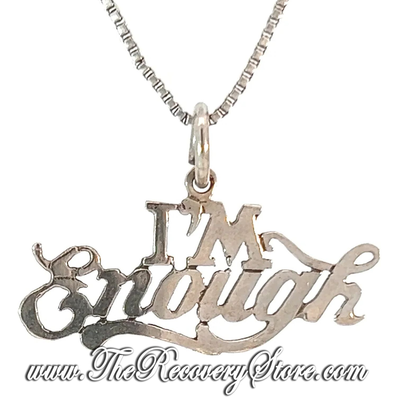 Sterling Silver &quot;I&#39;M Enough&quot; Sayings Pendant