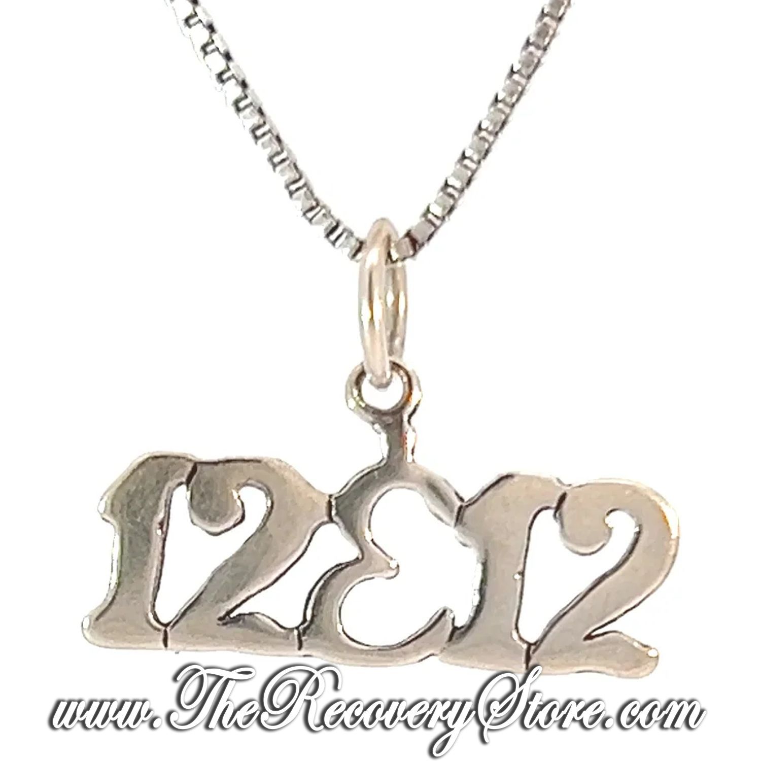 Sterling Silver &quot;12&amp;12&quot; Sayings Pendant
