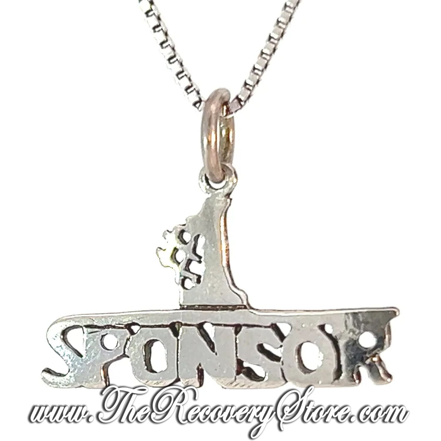 Sterling Silver &quot;#1 Sponsor&quot; Sayings Pendant