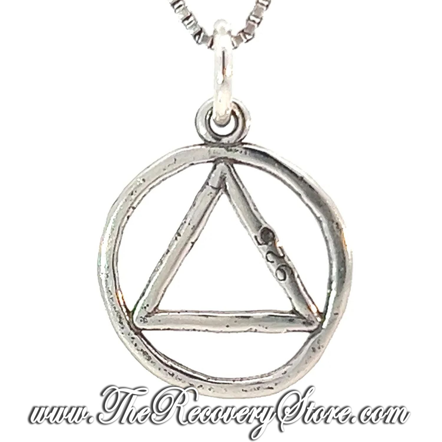 Sterling Silver A Hammered Style Symbol Pendant