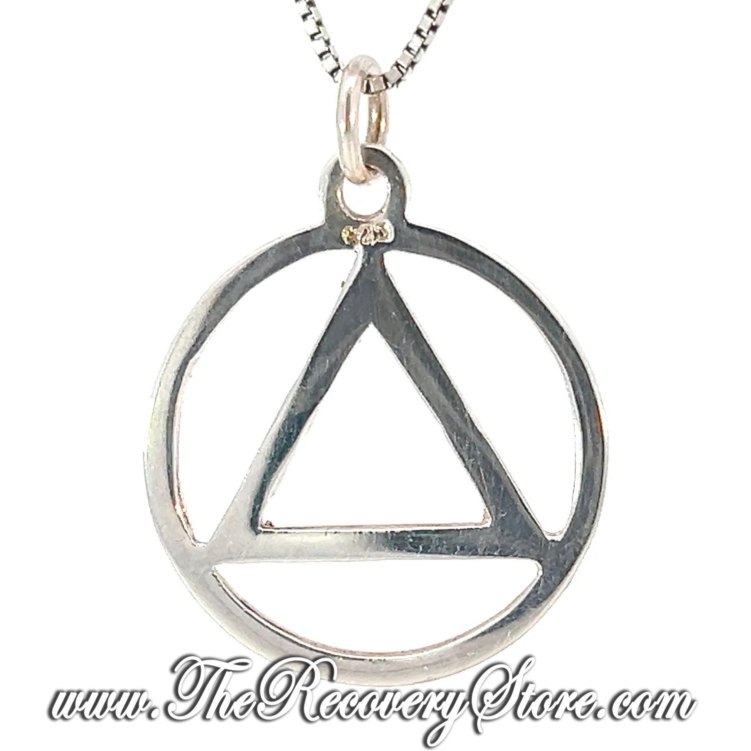Sterling Silver Medium/Large Flat Smooth Style AA Pendant