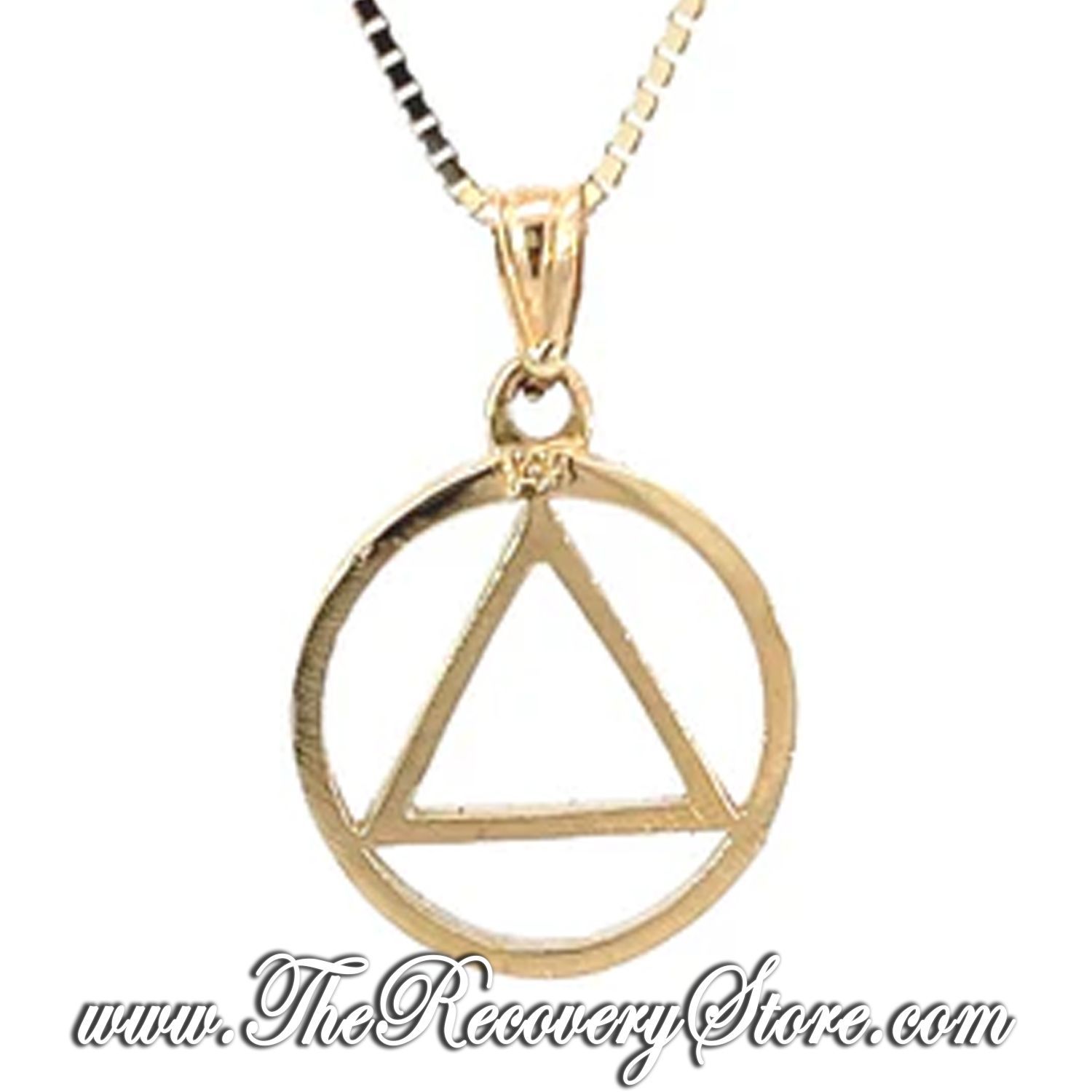 14k Gold AA Thick Style Symbol Medium Pendant
