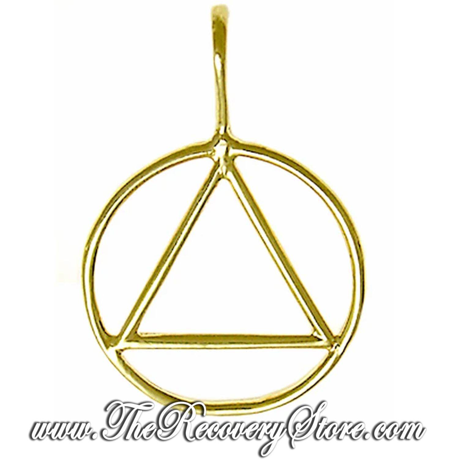 *14k Gold Large Simple Wire Look Pendant