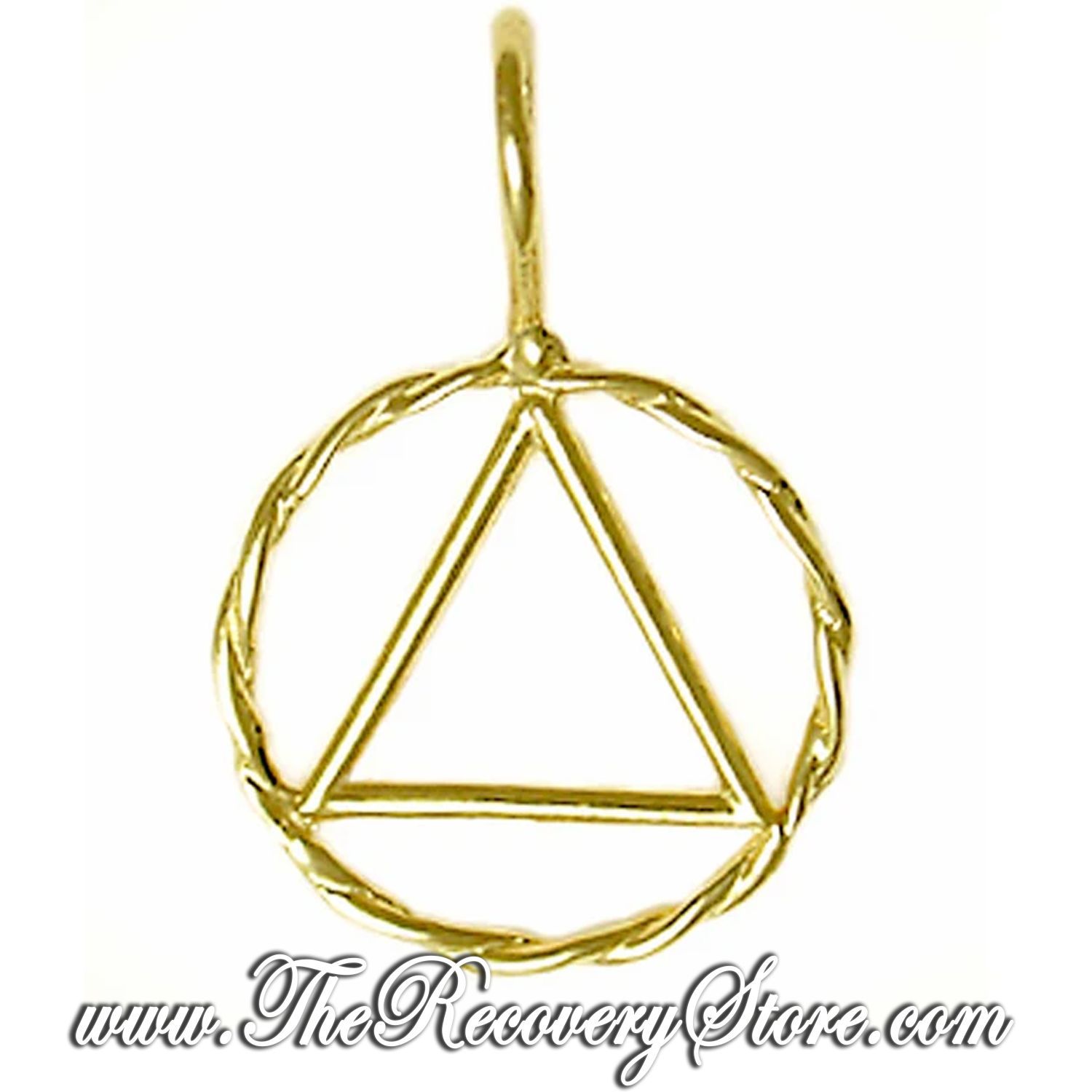 *14k Gold Large Twist Wire Style AA Pendant