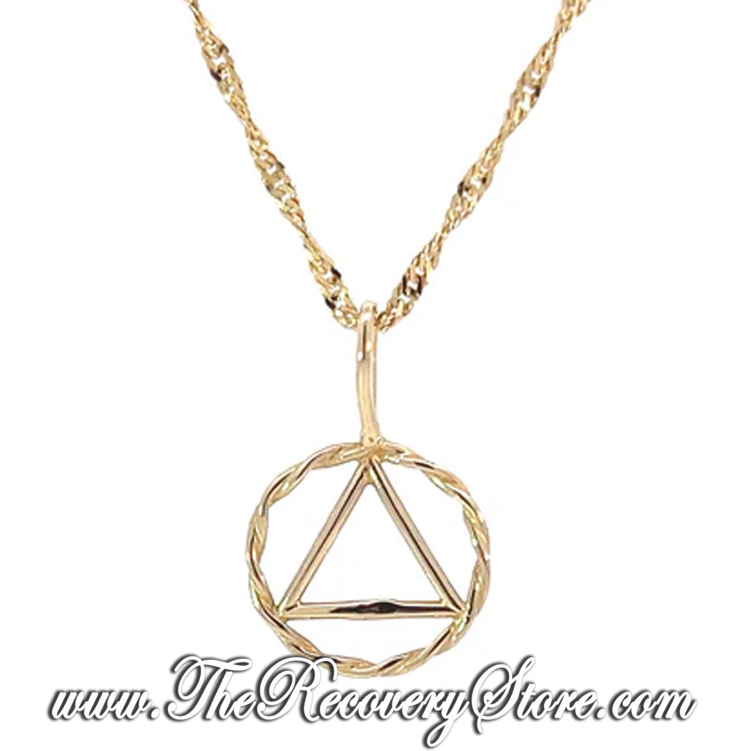 *14k Gold Medium Twist Wire Style Pendant
