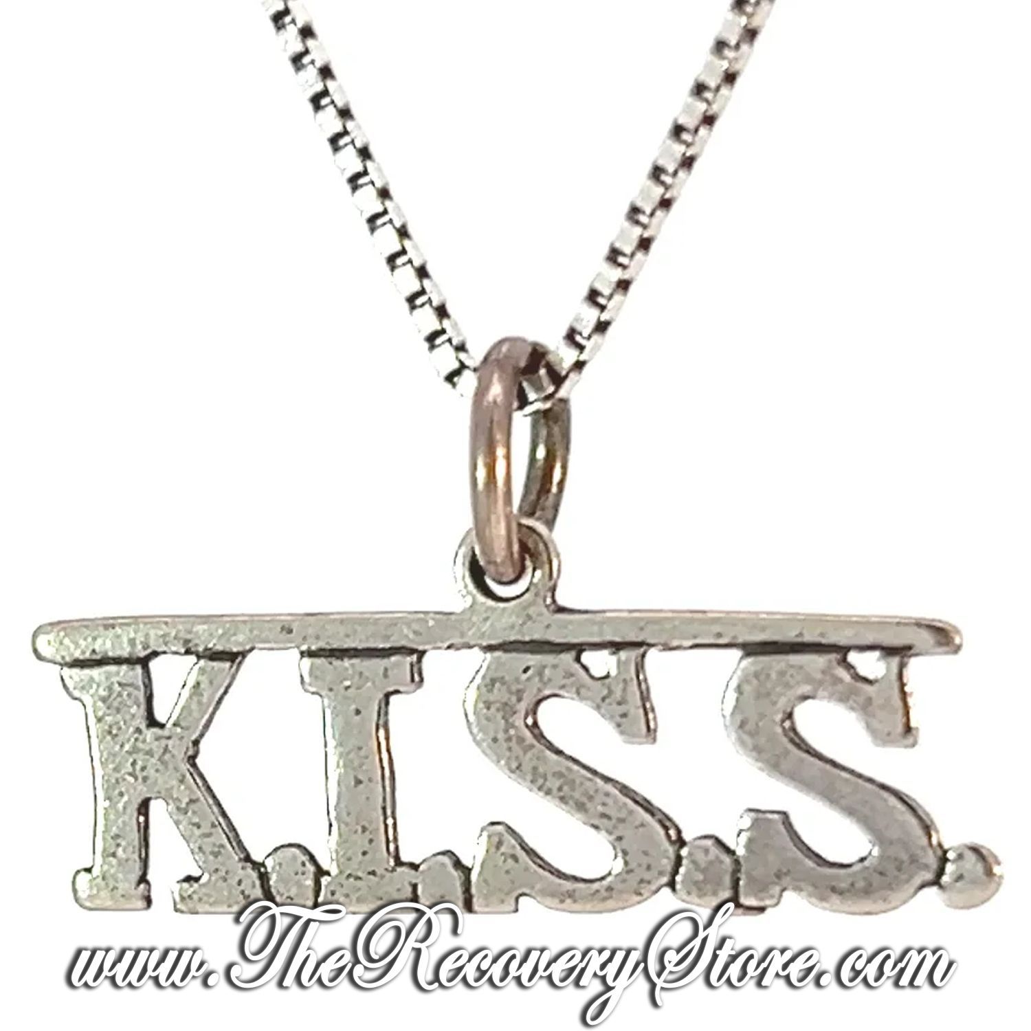Sterling Silver &quot;K.I.S.S.&quot; Sayings Pendant