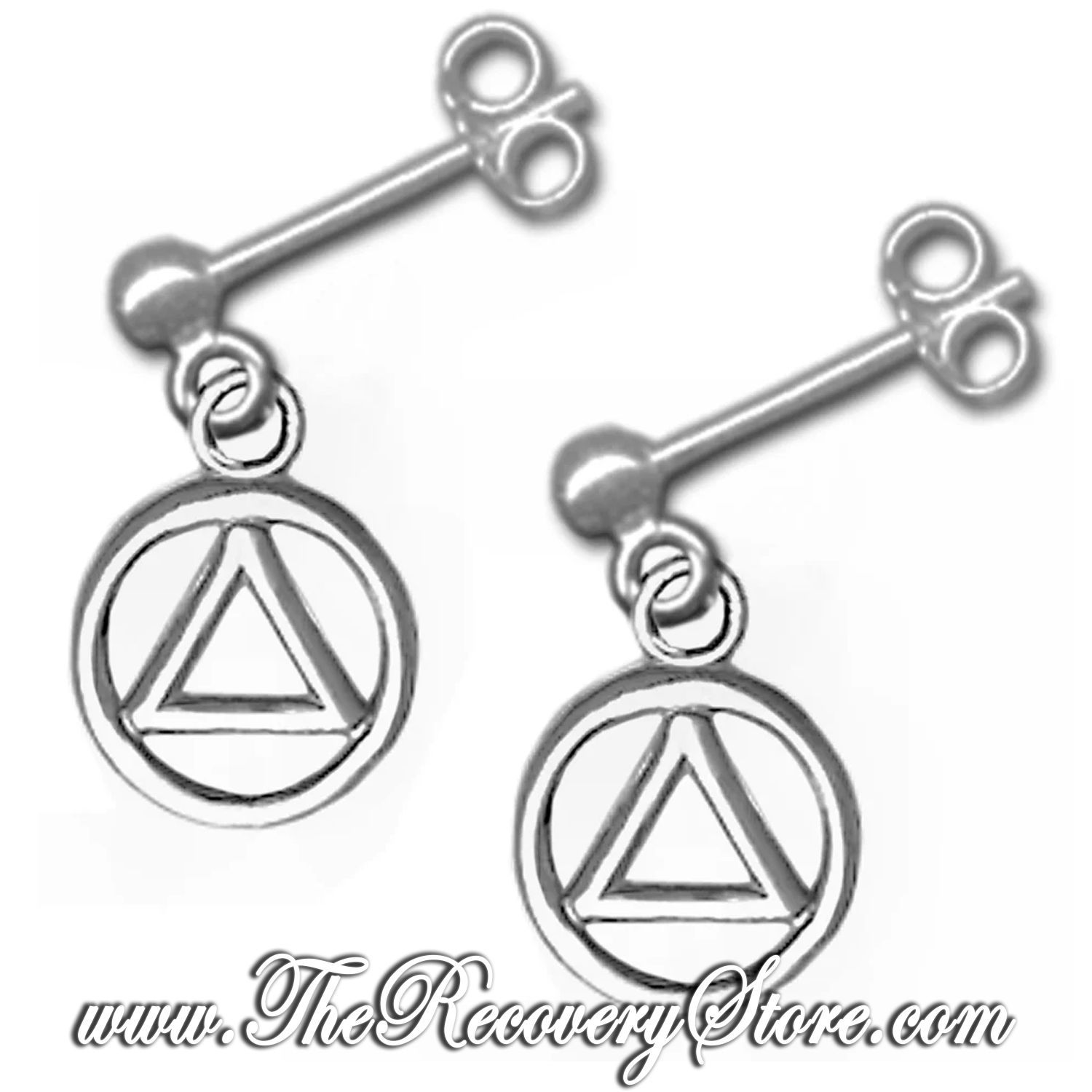 Sterling Silver AA Dangle Stud Earrings