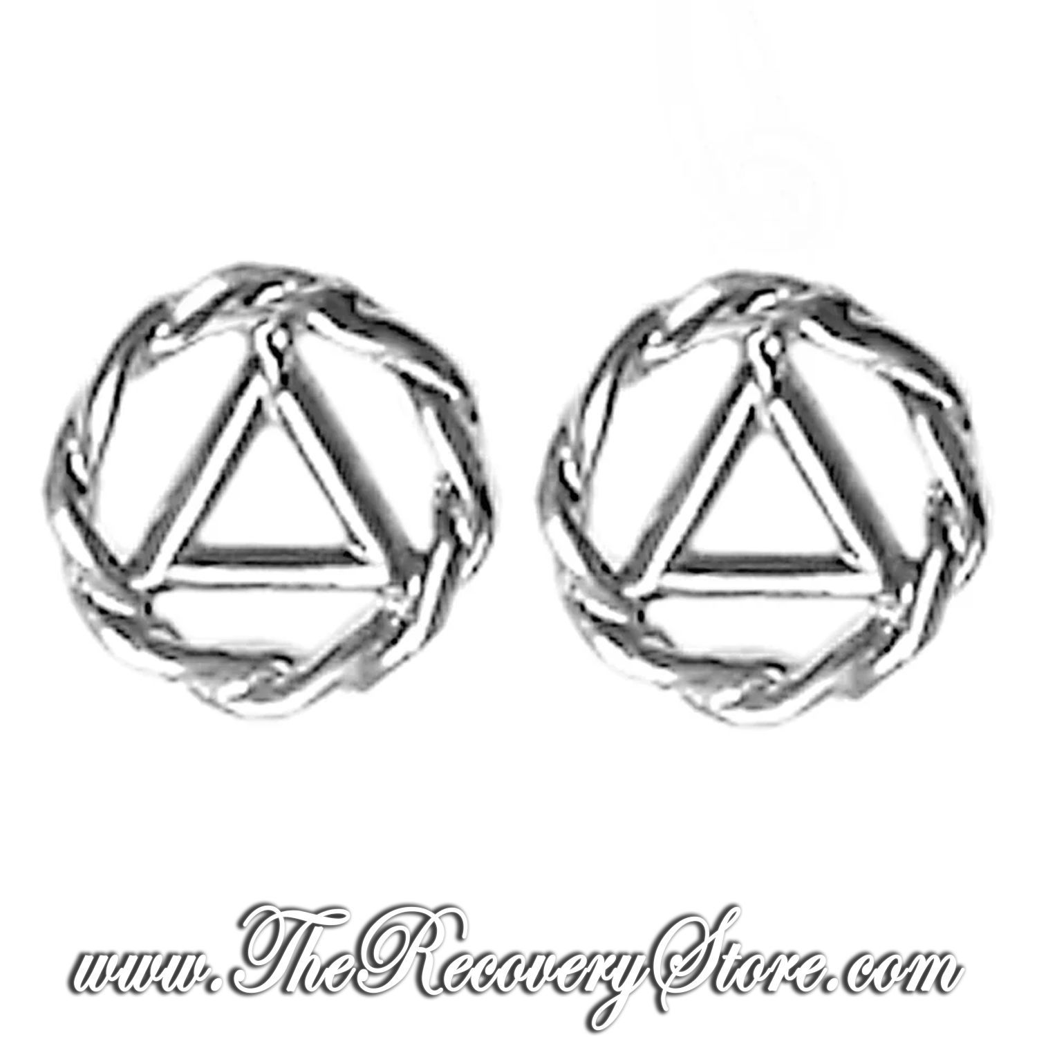 Sterling Silver Twist Wire Style Stud Earrings Earrings