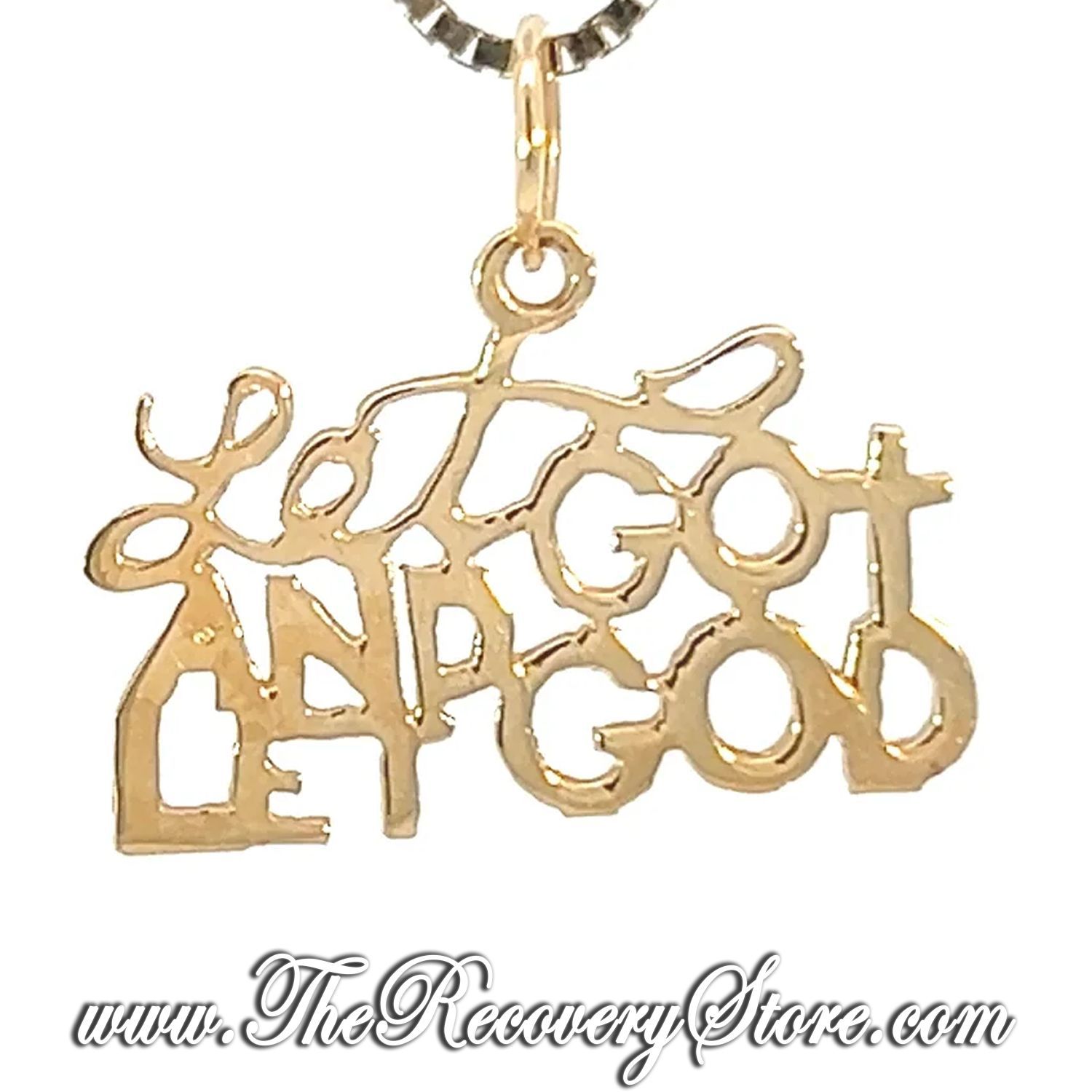 *14k Gold &quot;Let Go &amp; Let God&quot; Pendant