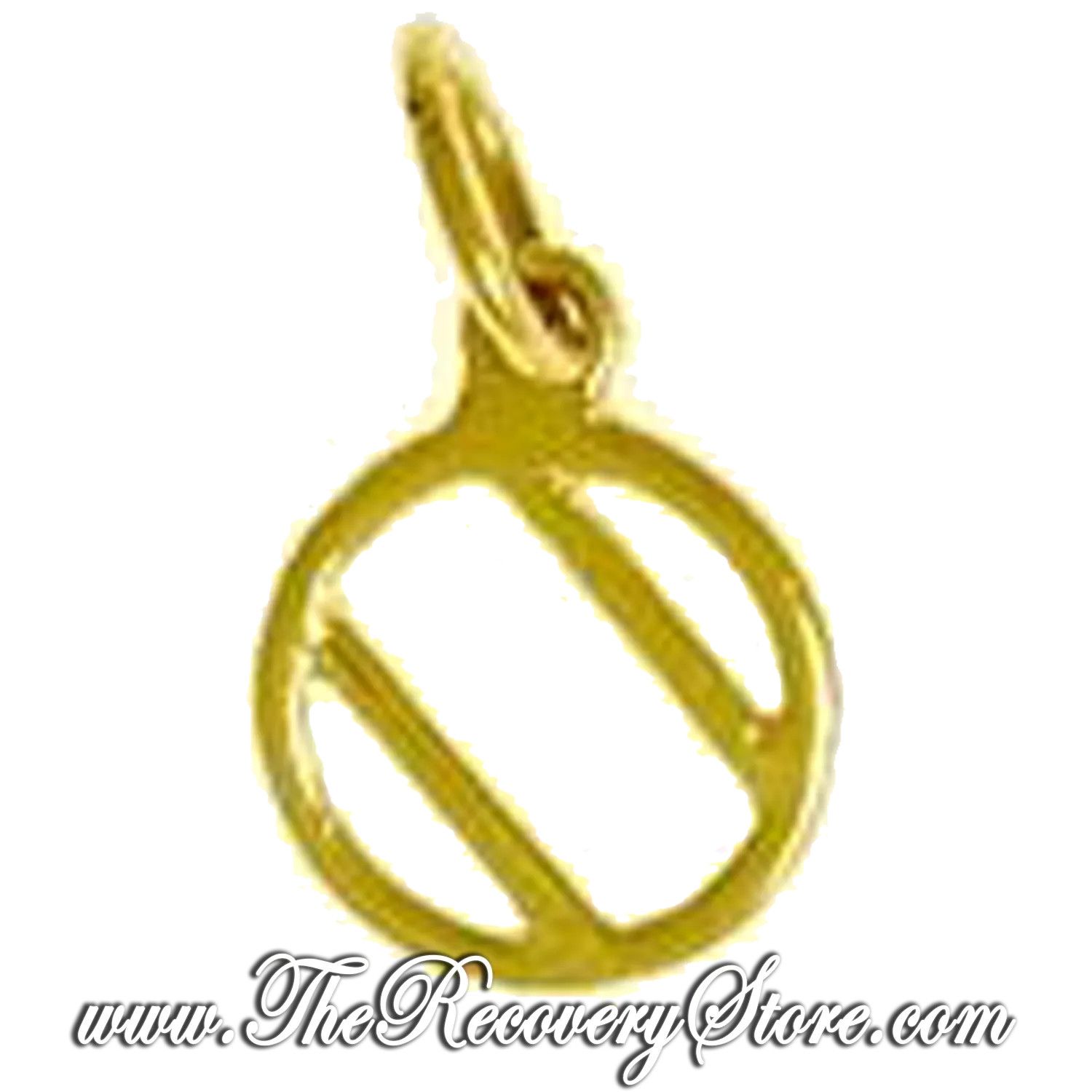 14k Gold &quot;Overeaters Anonymous&quot; Small Pendant