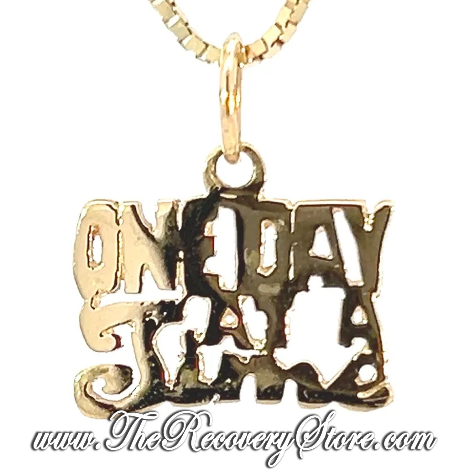 *14k Gold &quot;One Day At A Time&quot; Pendant