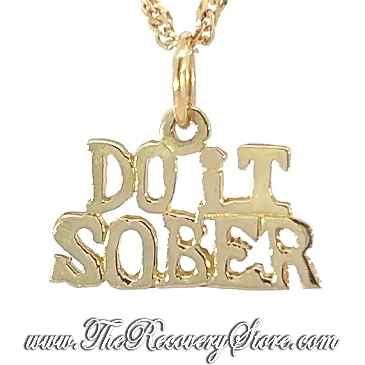 *14k Gold &quot;Do It Sober&quot; Pendant