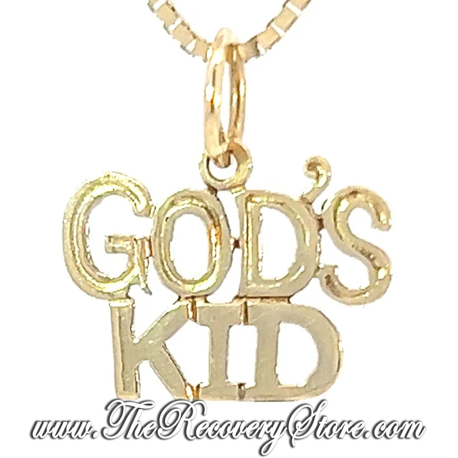 *14k Gold &quot;God&#39;s Kid&quot;  Medium Size Pendant